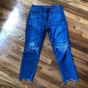 American Eagle High Rise Tomgirl with Destroy